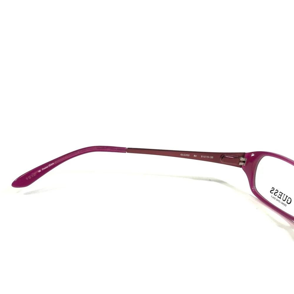 Guess Eyeglasses Frames GU2203 BU Red Purple Rectangular Cat Eye 51-15-135
